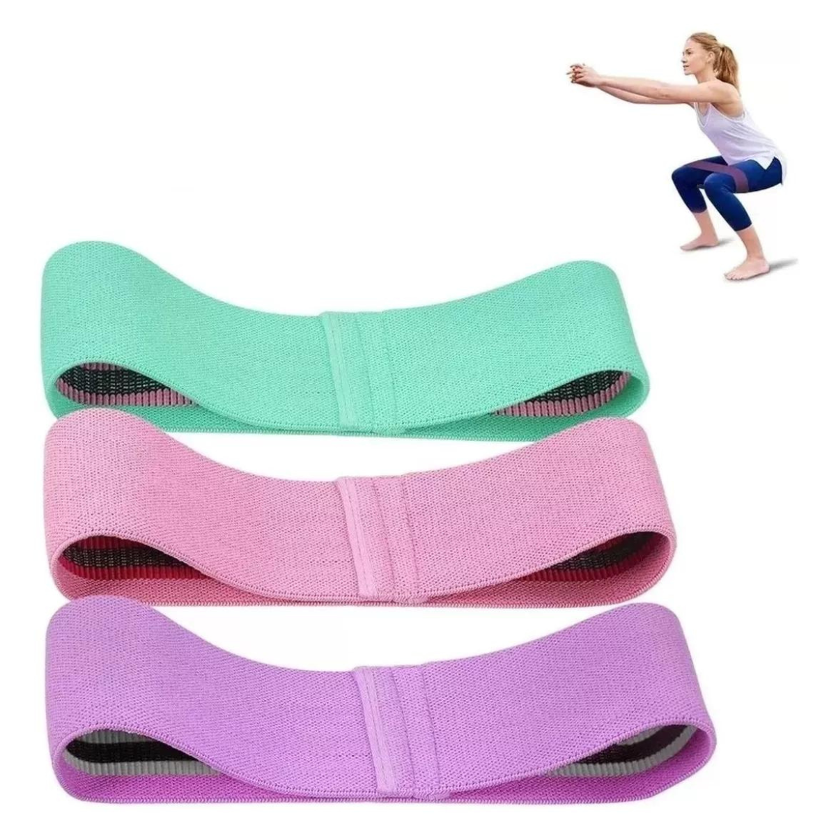 Set de 3 Bandas Elásticas de Fitness